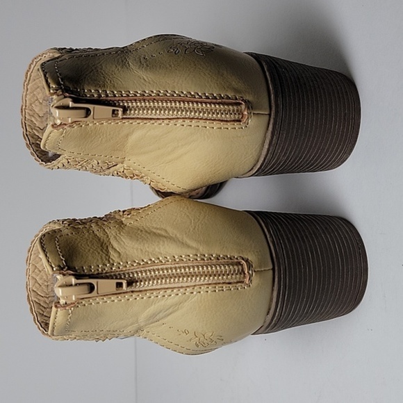 Sugar Haidee Sandal Braided Strappy Back Zip Faux Leather Stacked Block Heel 7.5 - Picture 6 of 16